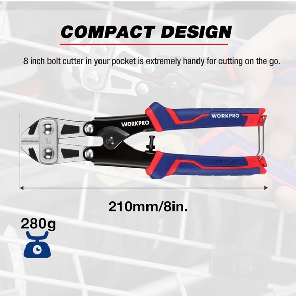 WORKPRO Mini Bolt Cutter 8-inch - Picture 5 of 5